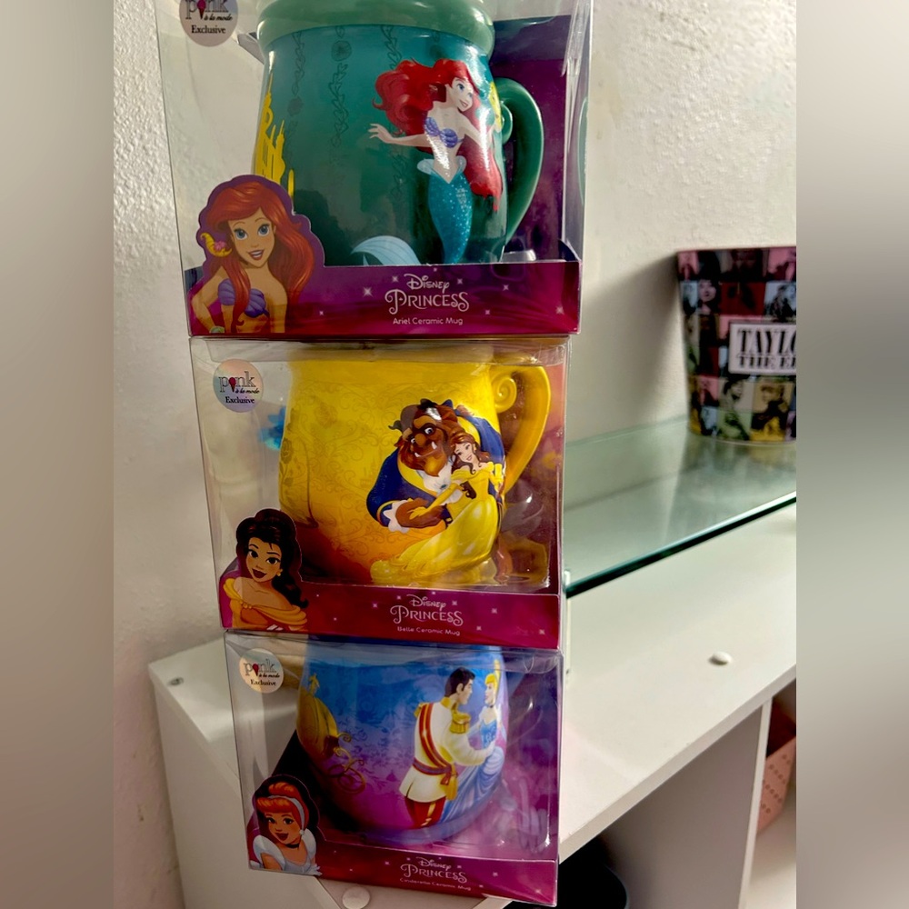 Disney Princess Mugs. New, never opened. Sold as set